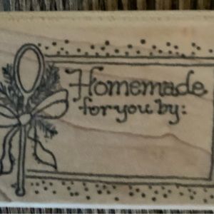 Home Made For you wood rubber mounted stamp